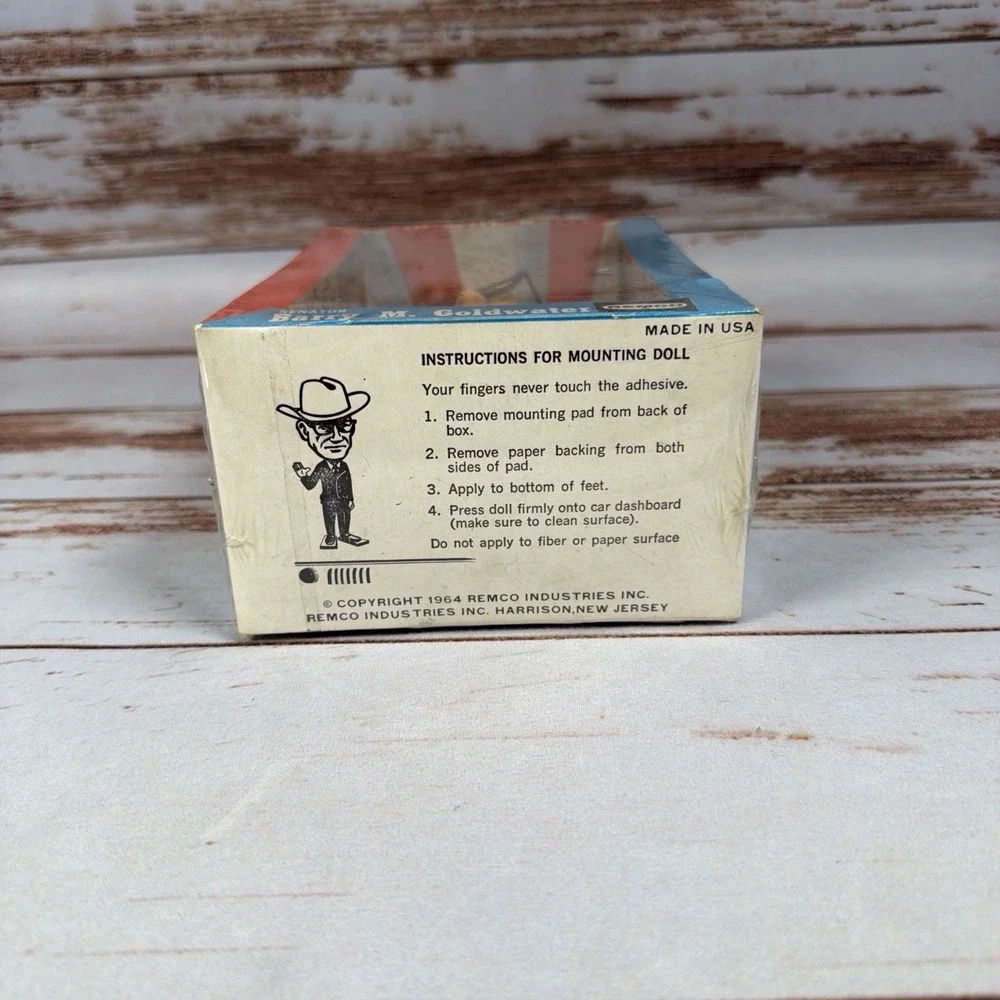 Rare 1964 Remco Barry M Goldwater Nodder Bobblehead Figure in Box Campaign